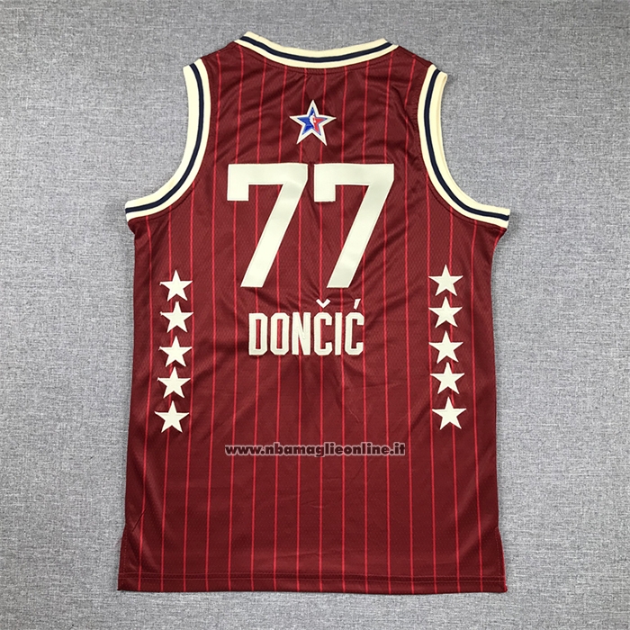 Maglia Bambino All Star 2024 Dallas Mavericks Luka Doncic #77 Rosso